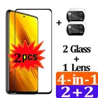 Защитное стекло 4 в 1 для Xiaomi Redmi X3, Note 7, 8 pro, 8T, 9s, Mi Poco X3, Xiaomi Redmi note 8 pro, Note 9, защита экрана камеры