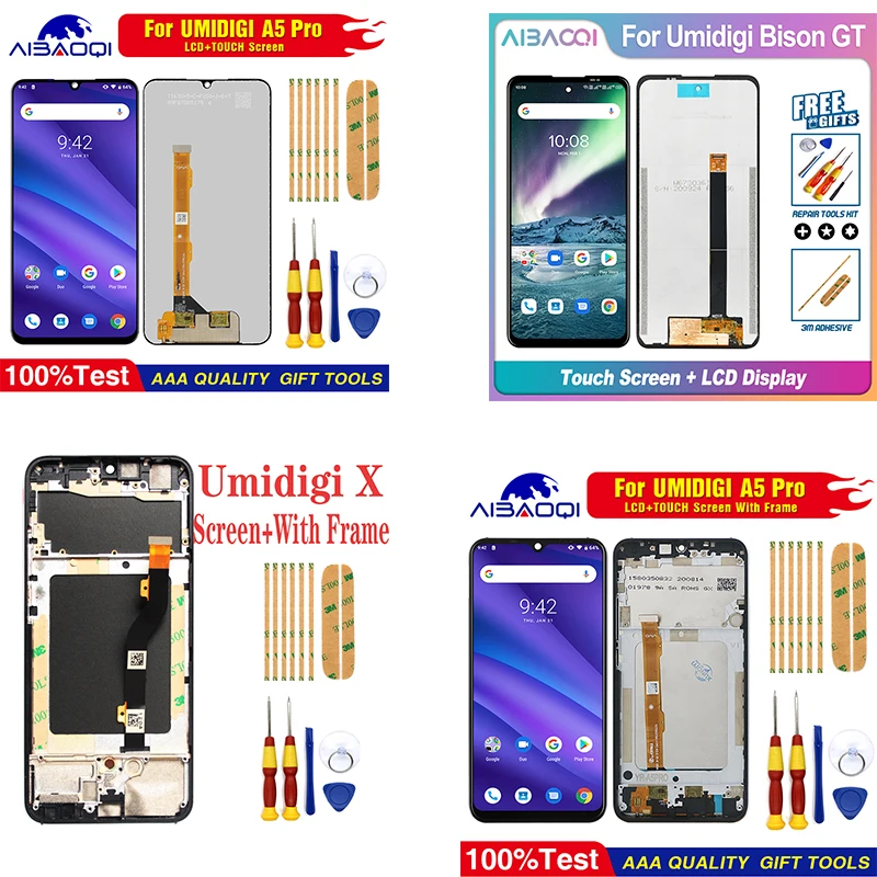 

Оригинальный телефон, дисплей + рамка для Umi Umidigi A5 Pro Umidigi X Umidigi S5 Pro Umidigi Bison GT, запасные части