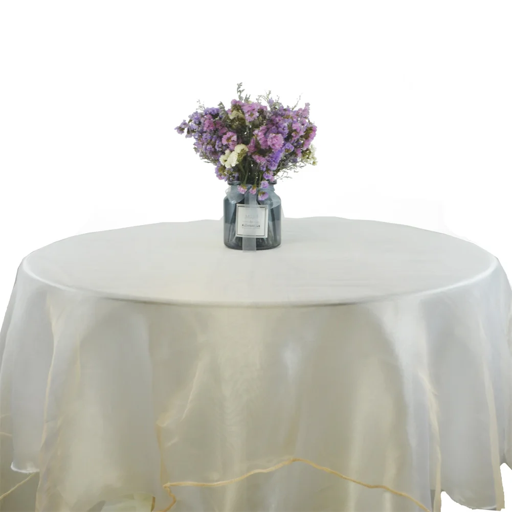 10 шт. скатерть из органзы прозрачная крышка для стола украшения свадьбы дня