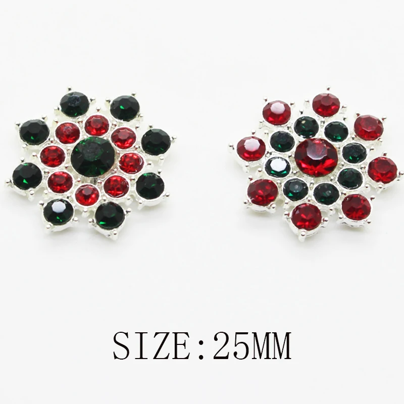 10 шт. 25 мм стразы пуговицы двухцветные смешанные и подходящие для одежды