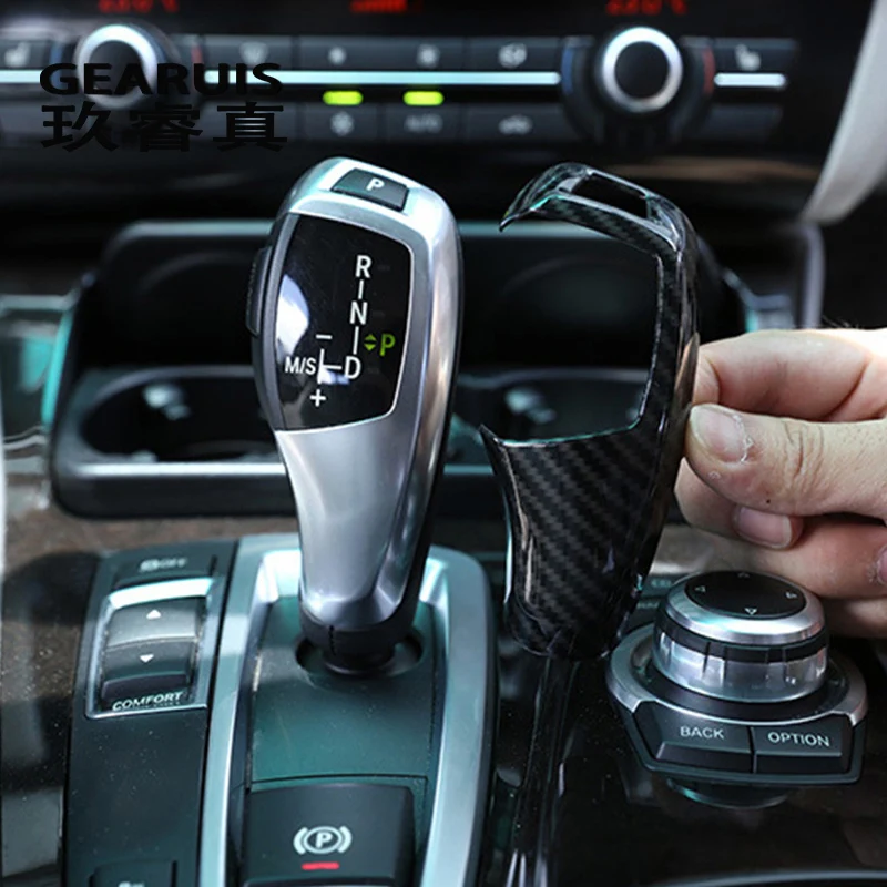 Автомобильный Стайлинг из углеродного волокна стиль рукоятка переключения