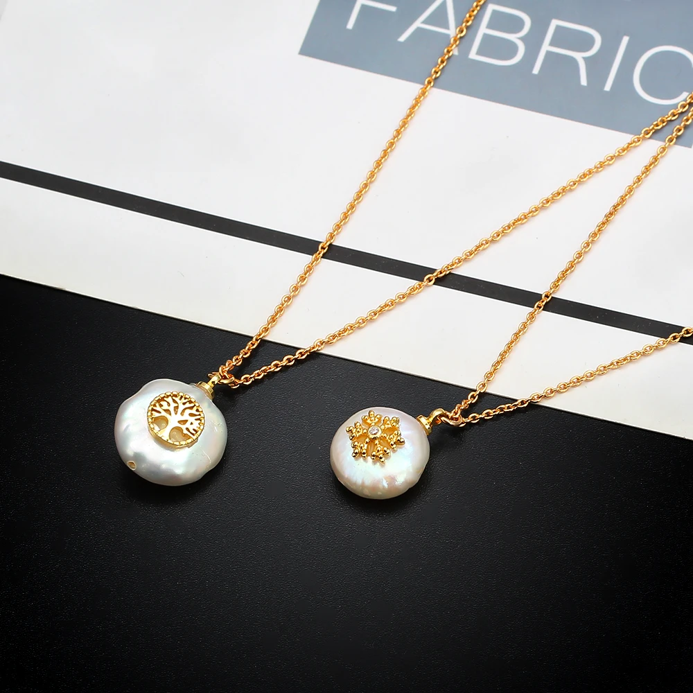 Элегантное жемчужное ожерелье Wish Card для женщин модное с кулоном в виде снежинки