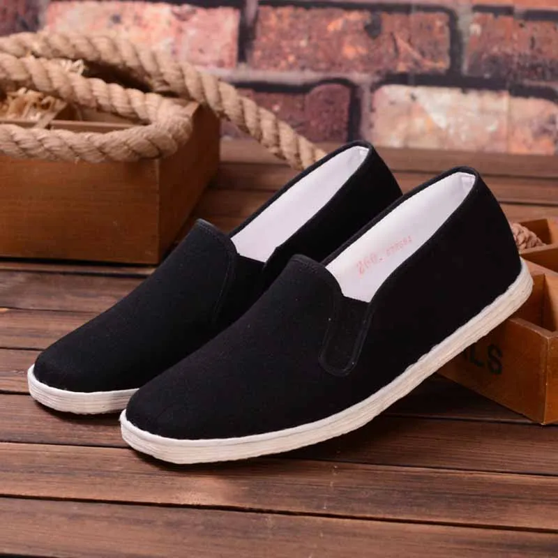 2021 Work Shoes Old Beijing Cloth Shoes for Men Traditional Chinese Style Kung Fu Bruce Lee Tai Chi Retro Rubber Sole Shoes wall hanging bruce lee kung fu dragon tapestry