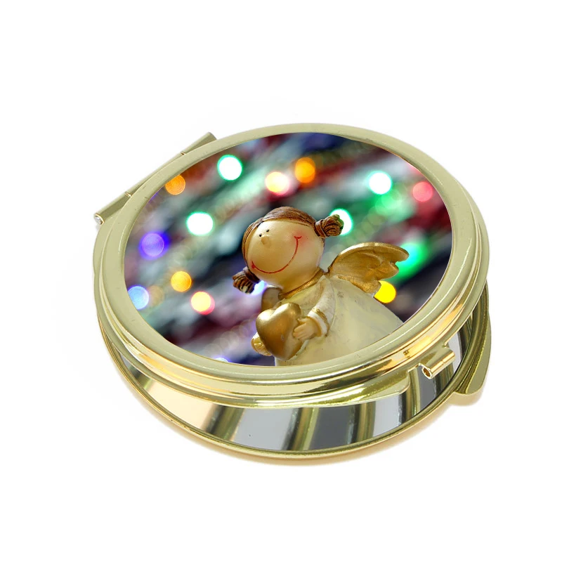 Складное зеркало для макияжа девочек с логотипом на заказ + заготовка сублимации