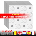 12 шт. Самоклеящиеся 3D потолочные настенные наклейки, декоративные наклейки на потолок на крышу для гостиной, спальни, фоновые пенные обои