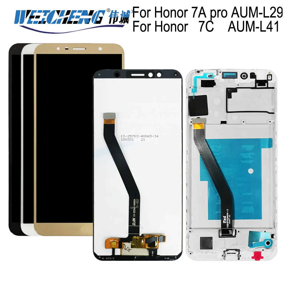 5 7 Honor 7A Pro ЖК дисплей с сенсорным экраном дигитайзер + рамка для Huawei Honor7A 7C AUM L33 L29