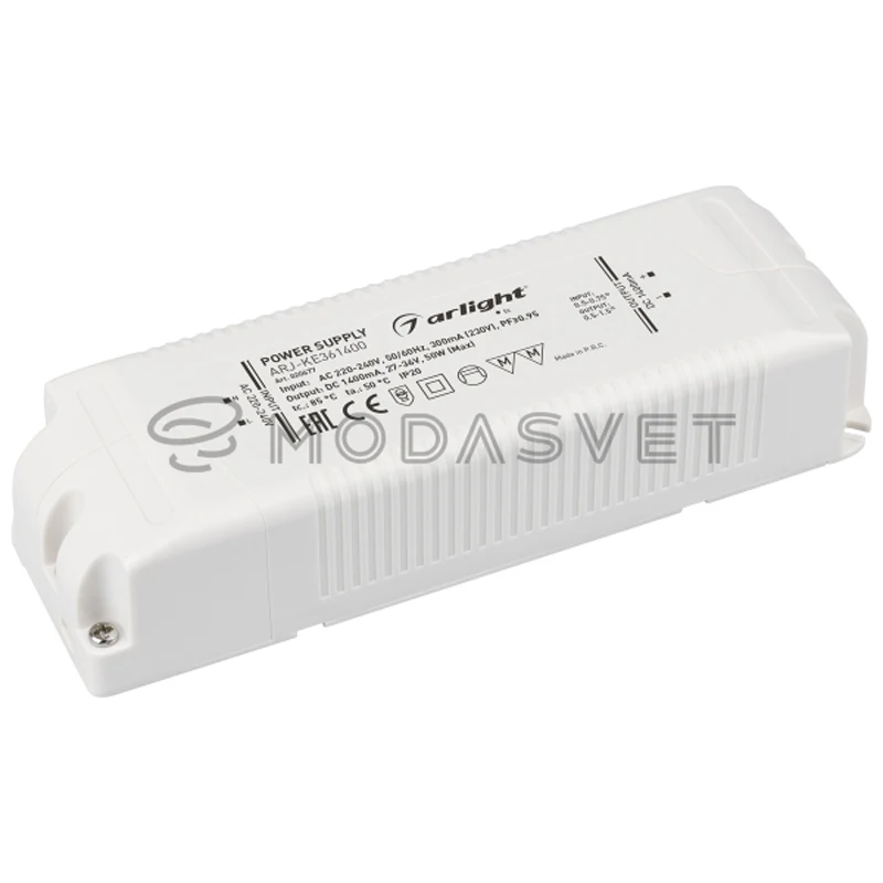 Блок питания ARJ-KE361400 (50W 1400mA PFC) ( IP20 Пластик 5 лет) | Освещение