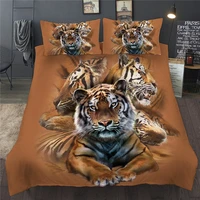 3d animal tiger printed bedding set double queen king size duvet cover set twin full single bedclothes for children home textile