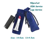 50 шт.лот губная палочка Упаковка Подарочный пакет для макияжа сумка для блеска для губ сумка для украшений Свадебная сумка для конфет с логотипом на заказ