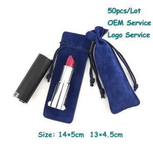 50 шт.лот губная палочка Упаковка Подарочный пакет для макияжа сумка для блеска для губ сумка для украшений Свадебная сумка для конфет с логотипом на заказ