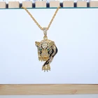 Мужские ювелирные изделия, ожерелье с подвеской в виде животного гепарда