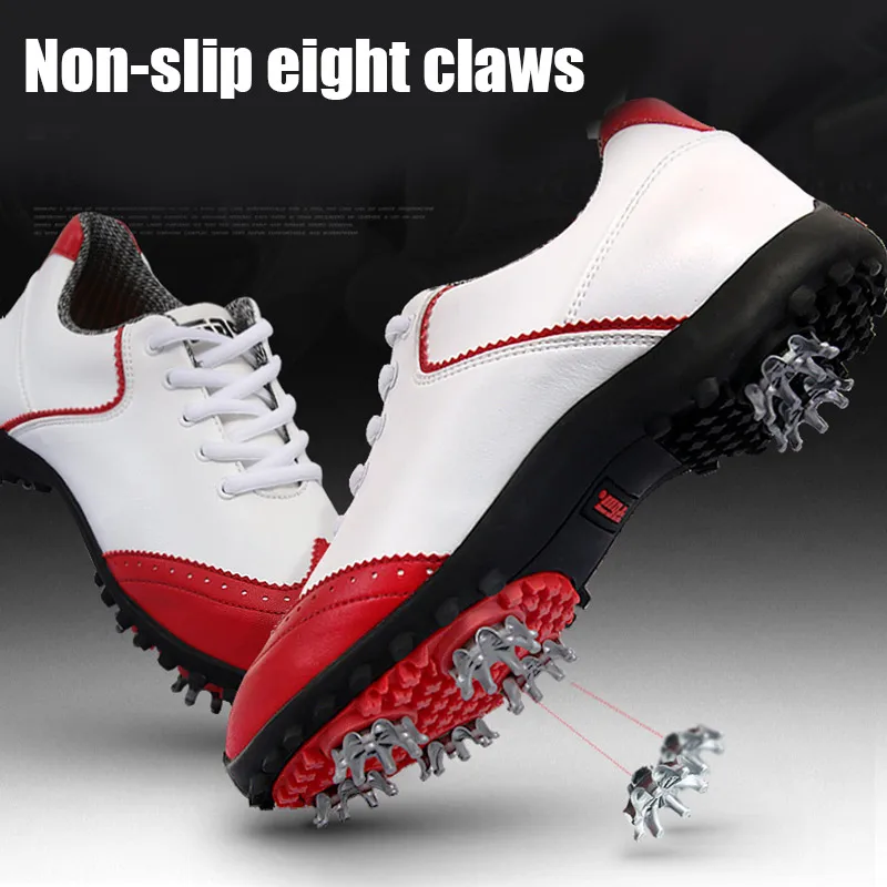 NEW Golf Ball Waterproof Golf Shoes Women Sports Activity Shoes Nail Style Ladies Shoe Brogue Breathable