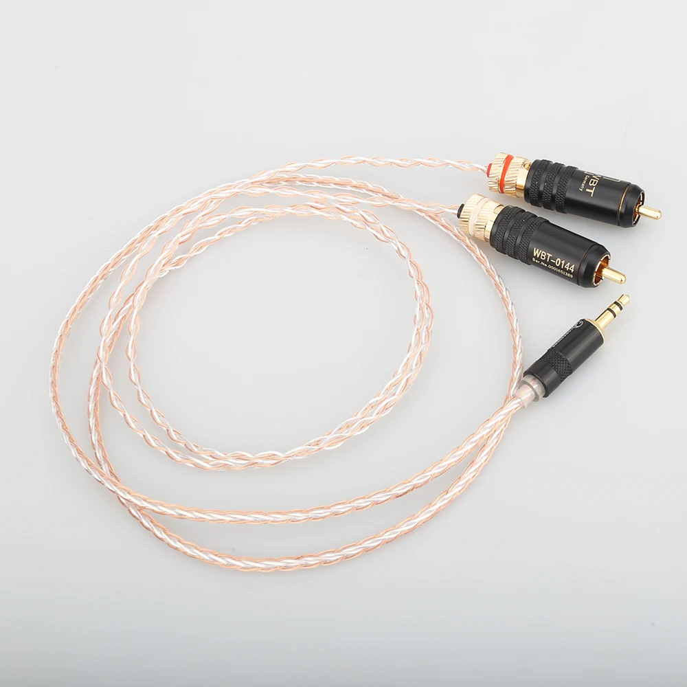 Аудиокабель Audiocrast HC011 высокого качества 2 rca на 3 5 мм hifi 1 Аудио Видео кабель с OFC из