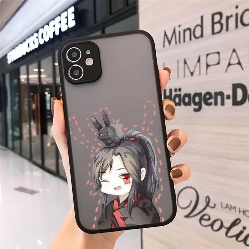 

Mo Dao Zu Shi Kartun Lucu Wanita Phone Cases Matte Transparent for iPhone 7 8 11 12 s mini pro X XS XR MAX Plus cover funda