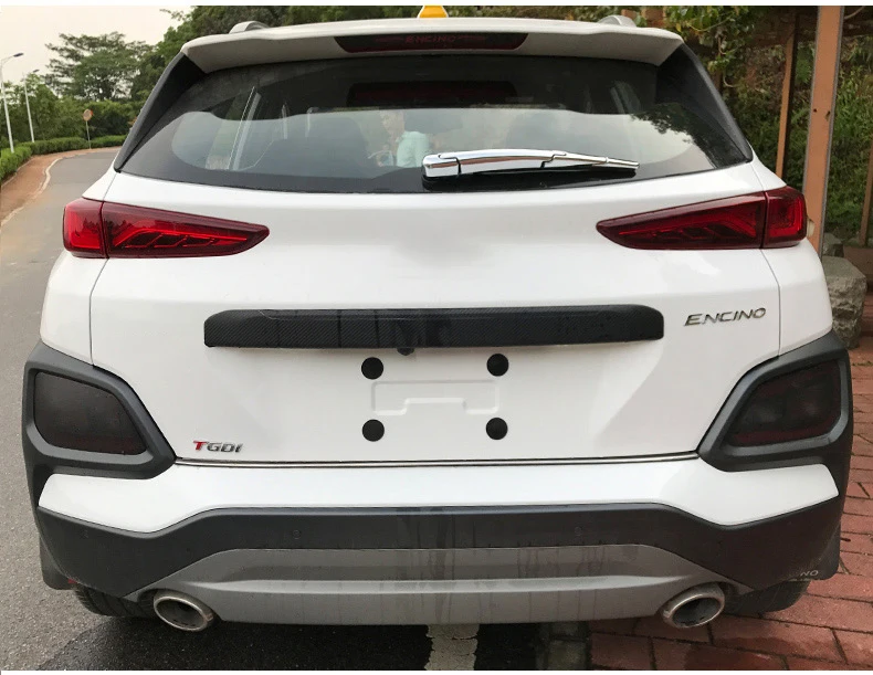 Для hyundai Kona Encino ABS Хромированная Автомобильная Щетка стеклоочистителя заднего багажника, стеклоочиститель, накладка, насадка для украшения, аксессуары