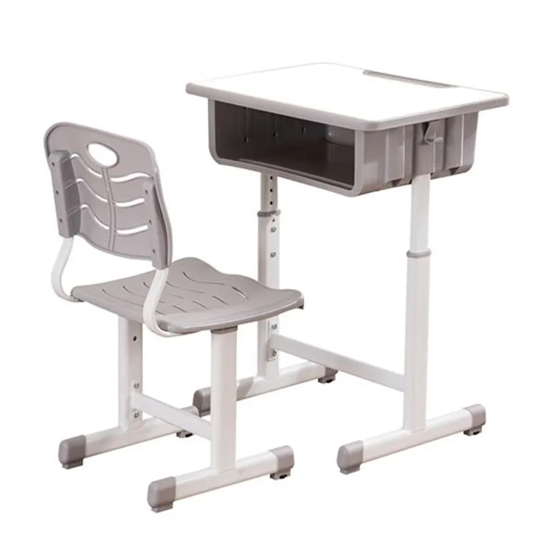 

Adjustable Students Children Desk and Chairs Set White