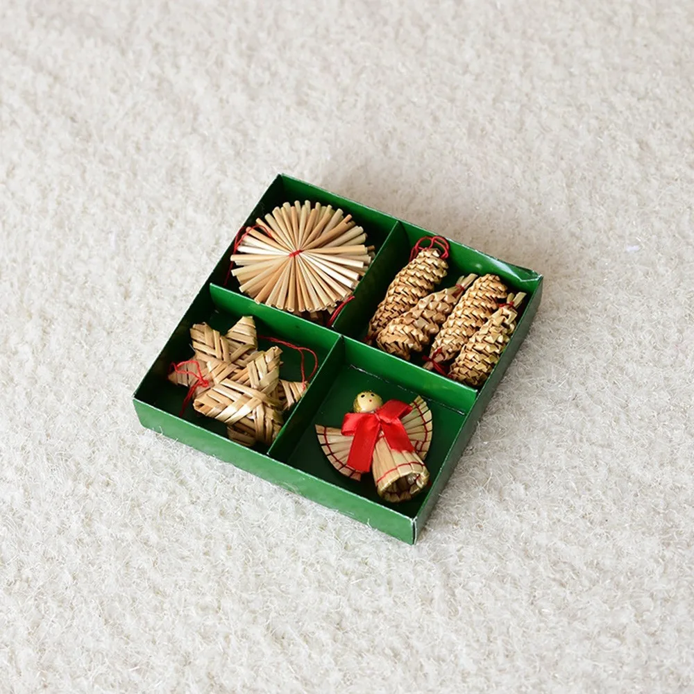 Натуральная пшеничная соломенная плетеная подвеска пентаграмма шар в форме