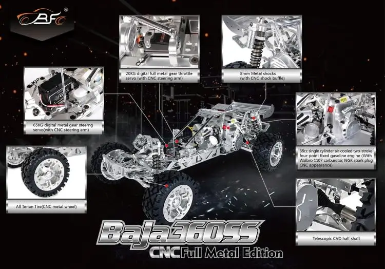 Baja 5B 5t 5sc CNC полный металлический вариант комплект rc автозапчасти