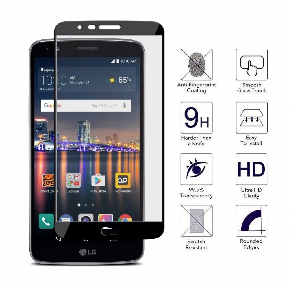 Полное закаленное стекло для LG Stylus 3 M400 DK защита экрана на K10 Pro Cas для LG Stylo 3 Защитная пленка для телефона 2.5D 9H