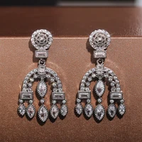 huitan bohemia style women drop earrings silver color fashion versatile accessories delicate anniversary love gift party jewelry