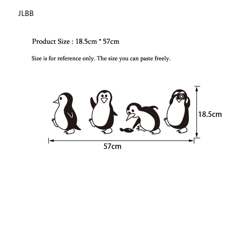 Милый маленький настенная с пингвином стикеры домашний декор детской комнаты