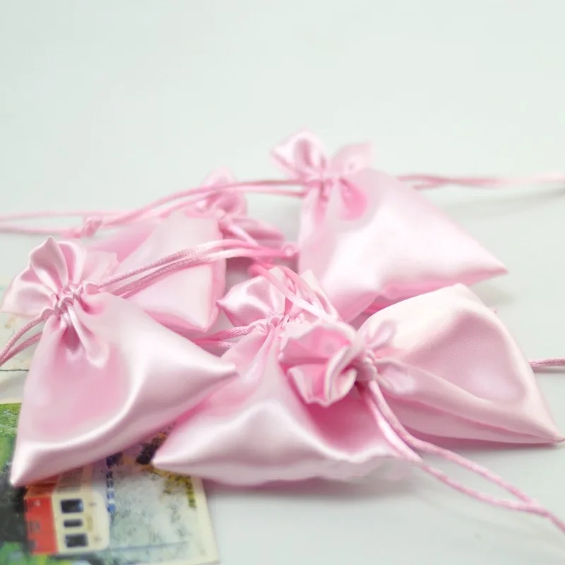 Атласный мешок для подарков упаковка ювелирных изделий с кулиской напечатанный