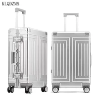 klqdzms 20242629 inch 100 aluminum alloy fashion business travel luggage detachable lining high end business suitcase