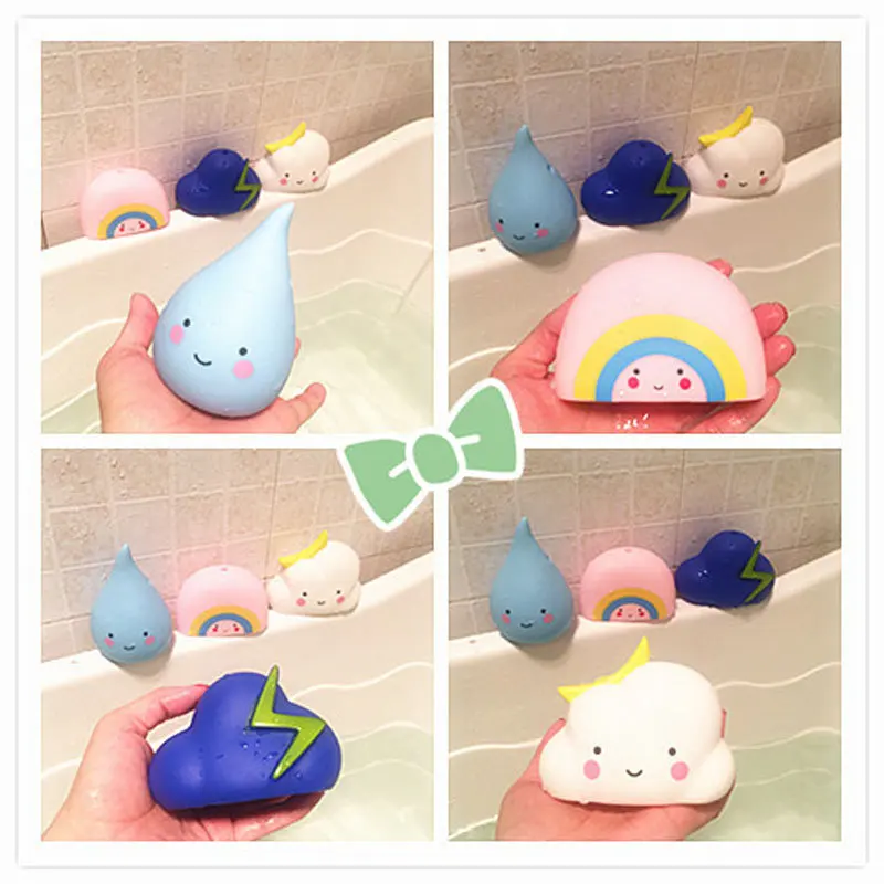 Cloud shower floating toy children's bathroom water toy cute baby bath toy bathroom water spray tool