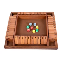 shut the box tabletop game wooden dice board game for 2 4 players shut the box board game set dice party club drinking games