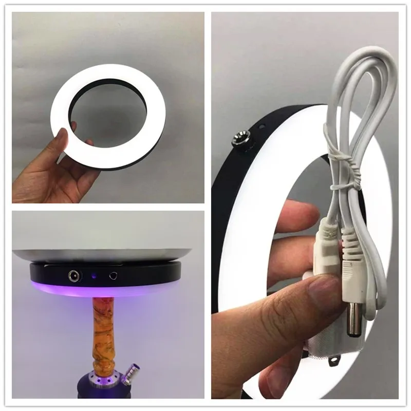 

LED Plate Hookah Light Warn/White/Multicolors With Remote Control Rechargeable Shisha Decoration Chicha Narguile Waterpijp
