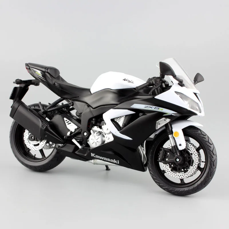 Масштаб 1:12 мини Kawasaki Ninja ZX 6R спортивный велосипед металлический мотоцикл литые