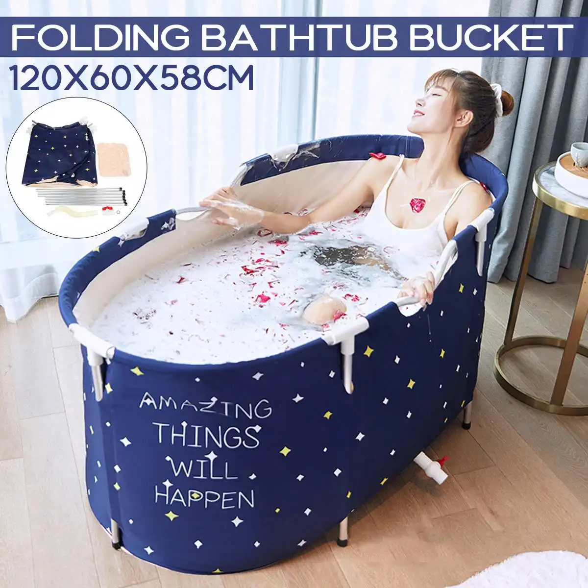 

Foldable Bathtub Portable Adults Bathtub Family Bathtub Spa Sauna Bathtub Storage Bathtubs Children's Pool Water Tub For Indoor