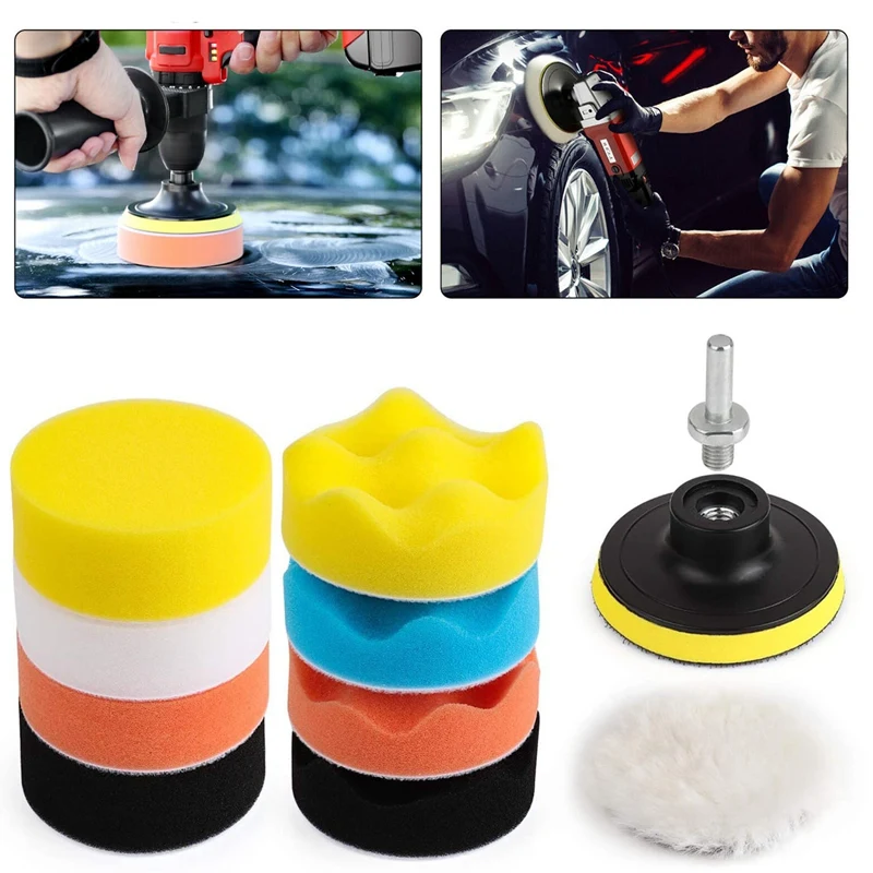 

Набор полировальных насадок, комплект из 11 предметов 3-дюймовых насадок с присосками, сверлильными адаптерами, губчатыми полировальными ко...
