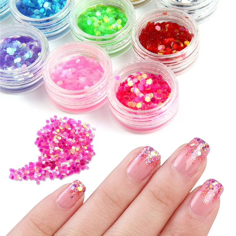 12 шт./компл. блеск для глаз ногти тела волос гель лица искусство вспышка свободные