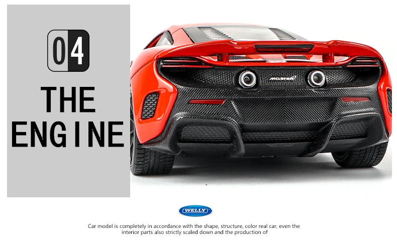 Welly 1:24 mlaren 675LT украшение автомобиля коллекция Подарочная игрушка Литье под давлением модель игрушка для мальчиков