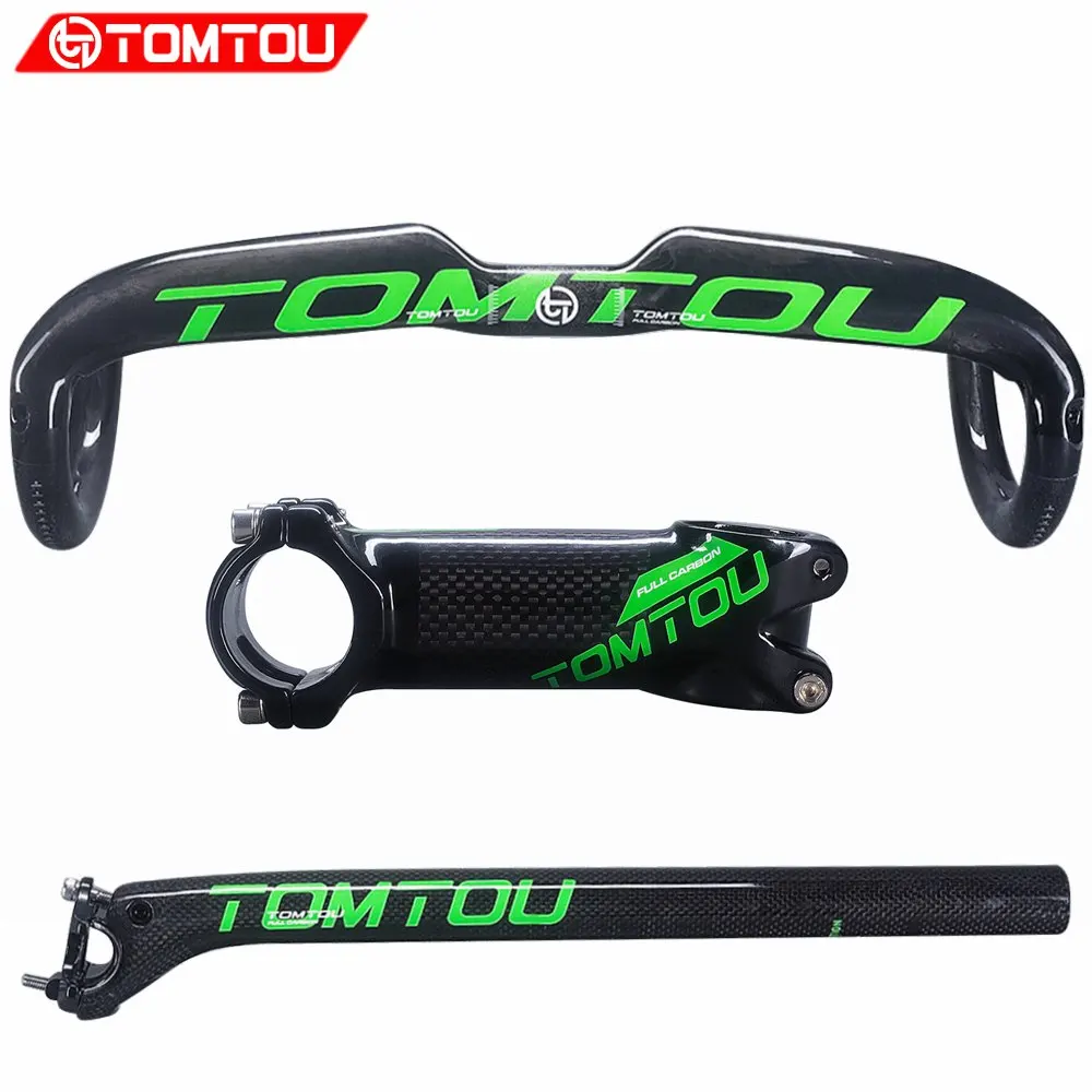 Руль дорожного велосипеда TOMTOU из углеродного волокна + трубка сиденья стержень