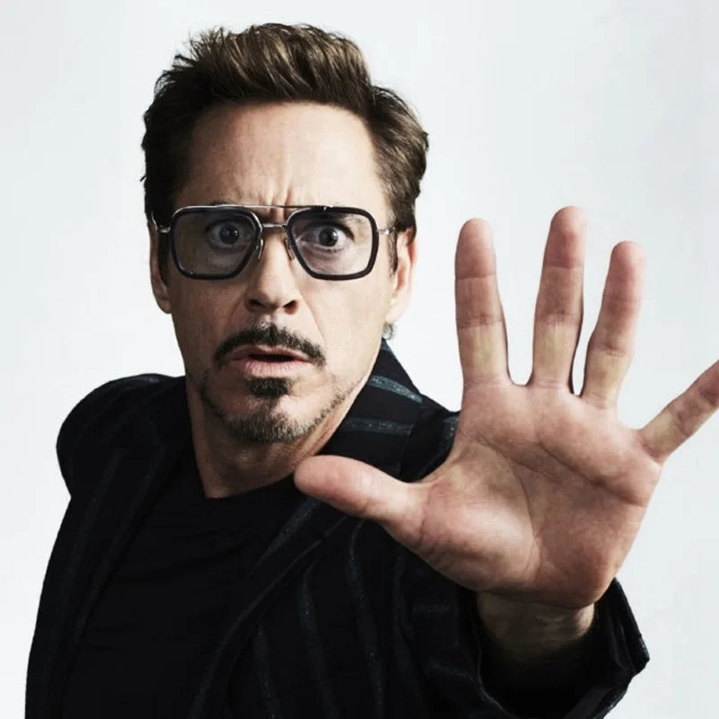 Железные мужские солнцезащитные очки Тони Старк Мстители металлические