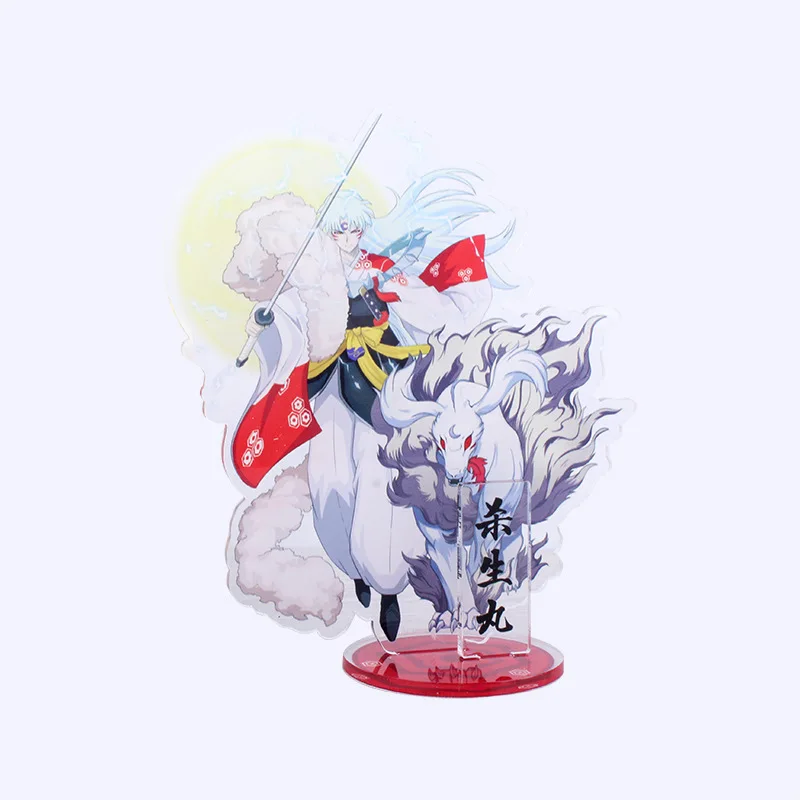 

1pc Lovely Anime Inuyasha HF Acrylic Stand Figure Model Plate Holder Cake Topper Figure Toys for Kids Desktop Decor Gift