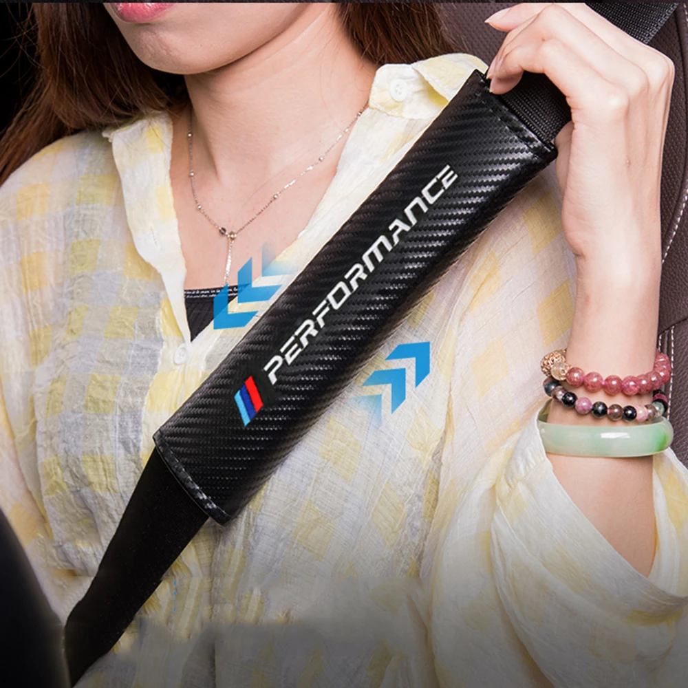 

2P Carbon Fiber Seat Belt Cover Shoulder Pad fit For BMW E39 E46 E36 E34 E90 E60 E83 E70 X5 E53 X3 F10 F20 F30 E91 E92 X6 M3 M5