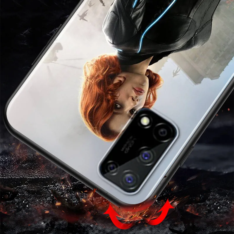 

Marvel Avengers Super Hero Black Widow For Huawei Honor X10 5G 10X 10i 10 9C 9S 9A 9i 9N 9X Pro 9 Lite TPU Silicone Phone Case