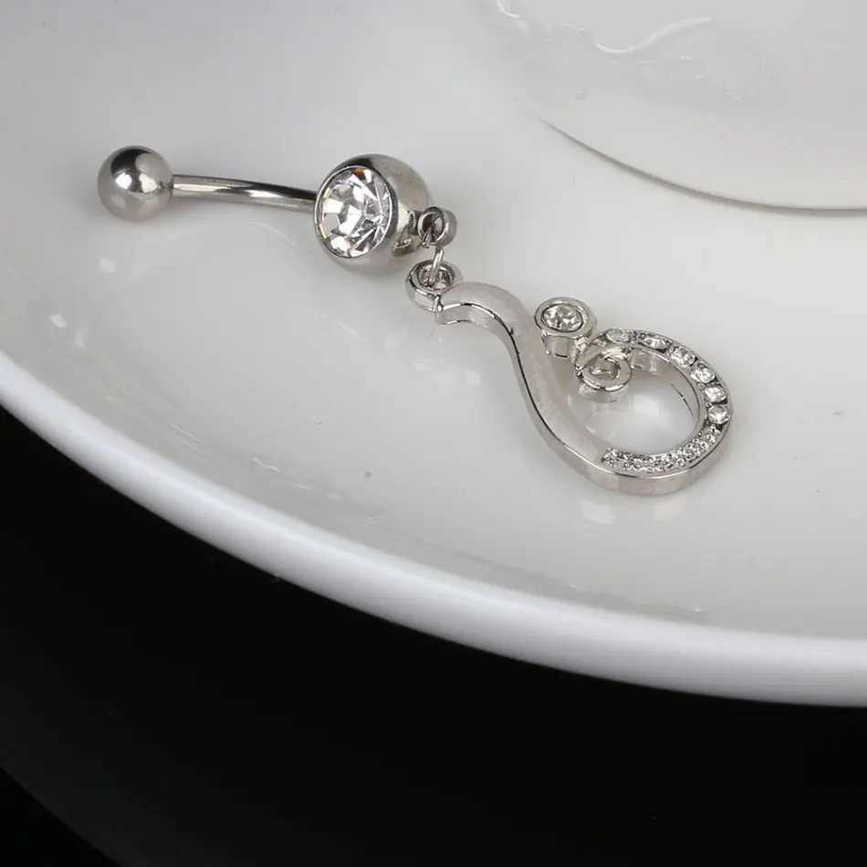 Сексуальное подвесное пупочное кольца для пупка из нержавеющей стали пирсинга