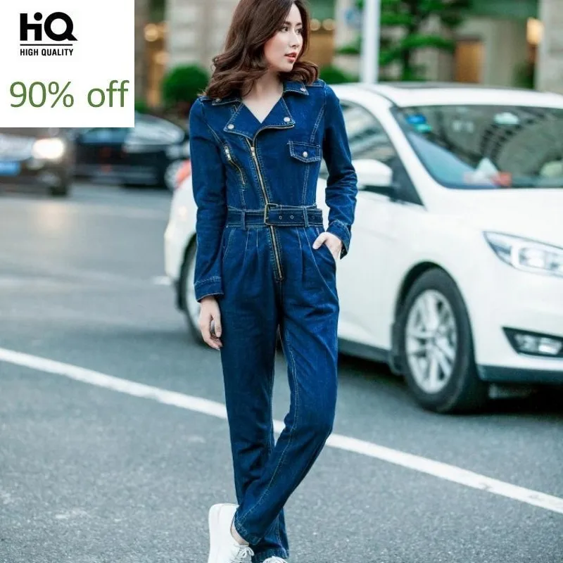 Осенний модный джинсовый женский комбинезон 2020 джинсовые комбинезоны с высокой