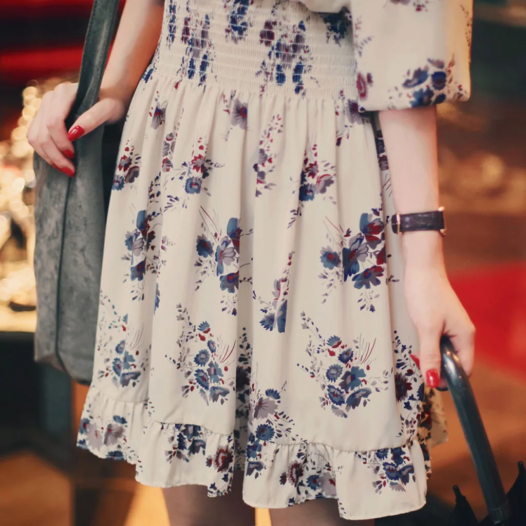 Женское винтажное платье с бантом свободное в горошек длинным рукавом поясом на