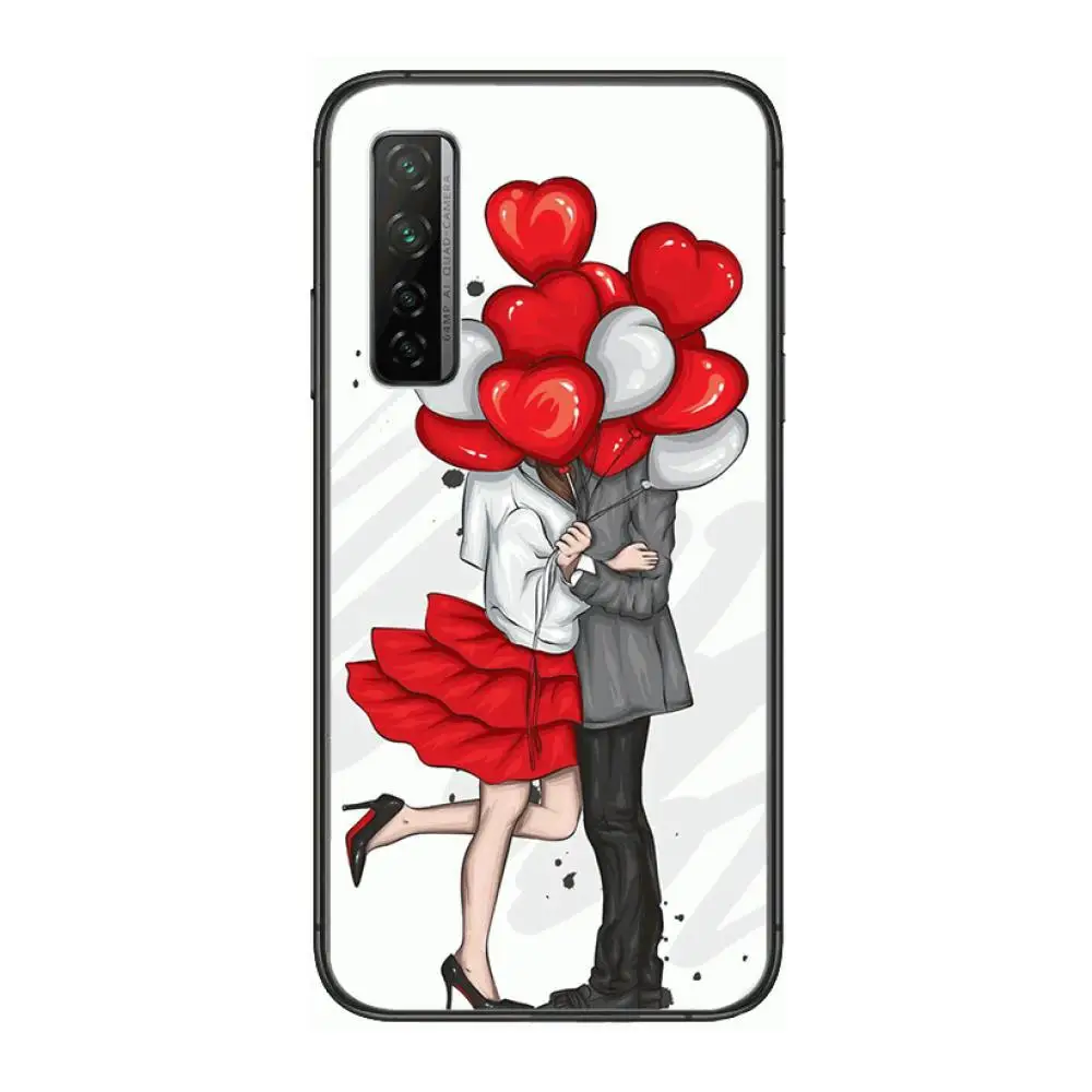 

Flower Tower Girl case Phone Case For Huawei Nova 2 3 4 5 6 7 8 SE i E Pro Lite Black Etui Coque Painting Hoesjes comic fashion