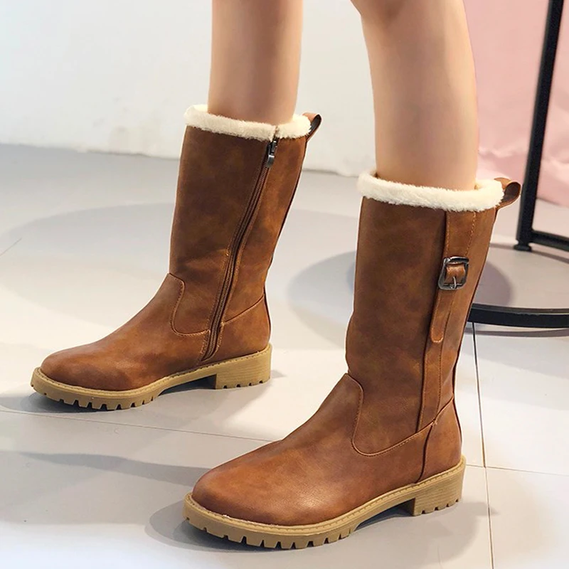 2019 женские кожаные зимние ботинки водонепроницаемые Нескользящие Ботинки martin на