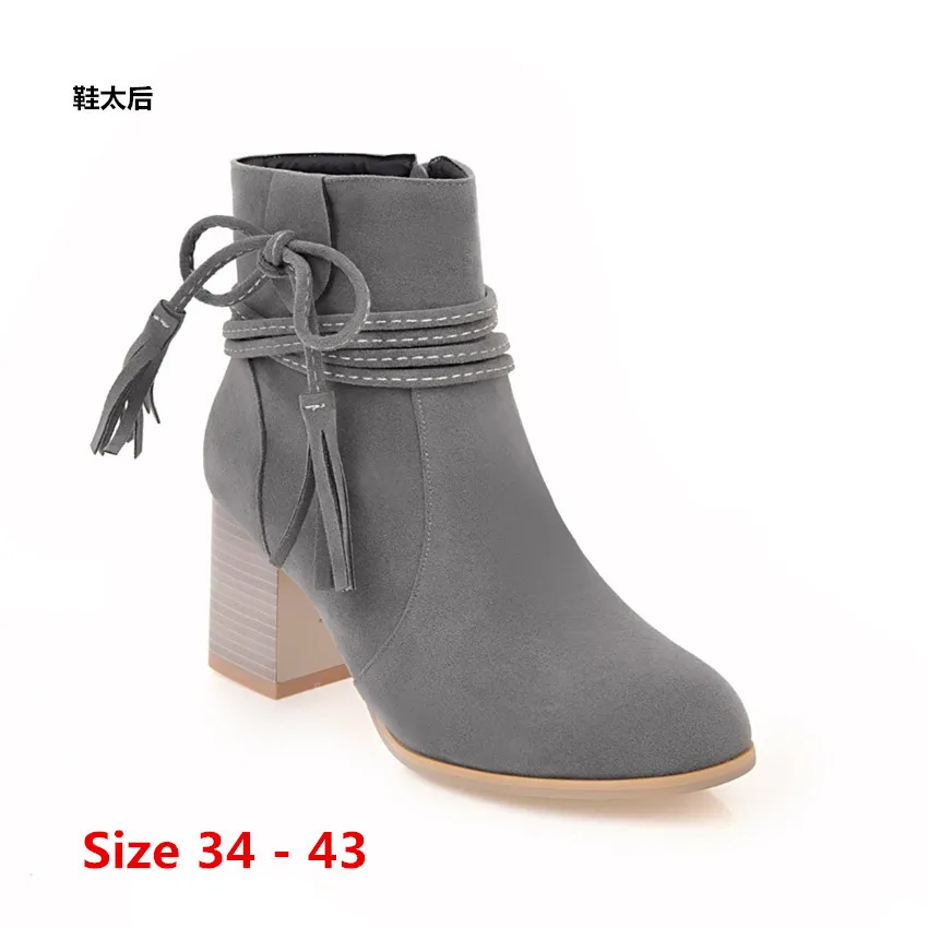 

Сезон зима-весна-осень; Ботильоны на высоком каблуке; Женские короткие ботинки; Женская обувь Martin; Botas Muje; Большие размеры 34 - 43