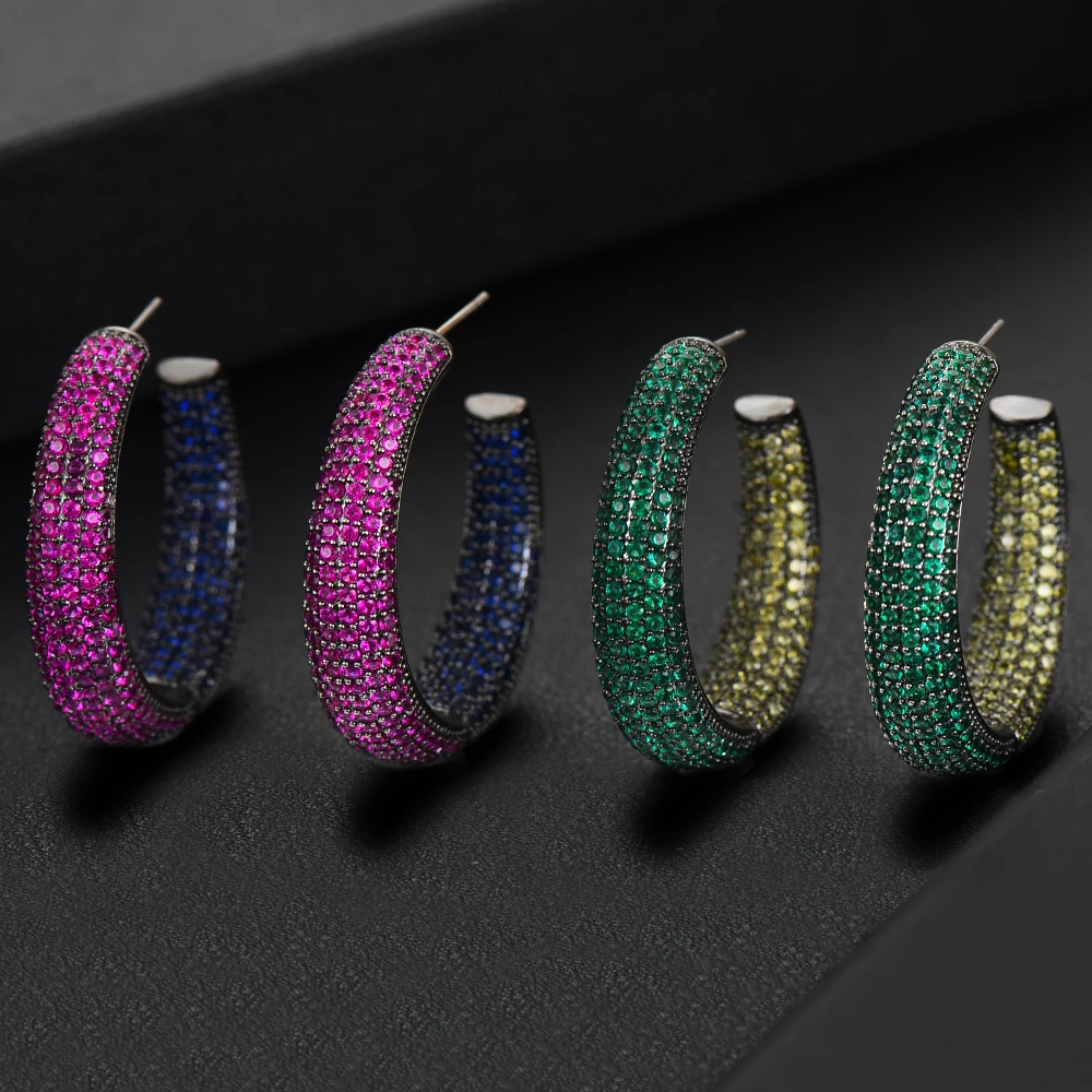 Женские свадебные серьги SISCATHY большие элегантные кольца для невесты ювелирное