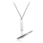 Ожерелье с подвеской в виде факела, серебристого цвета, в стиле хип-хоп, мужские украшения для мужчин, женщин, крутая цепь для мотоцикла, велосипеда, подарок