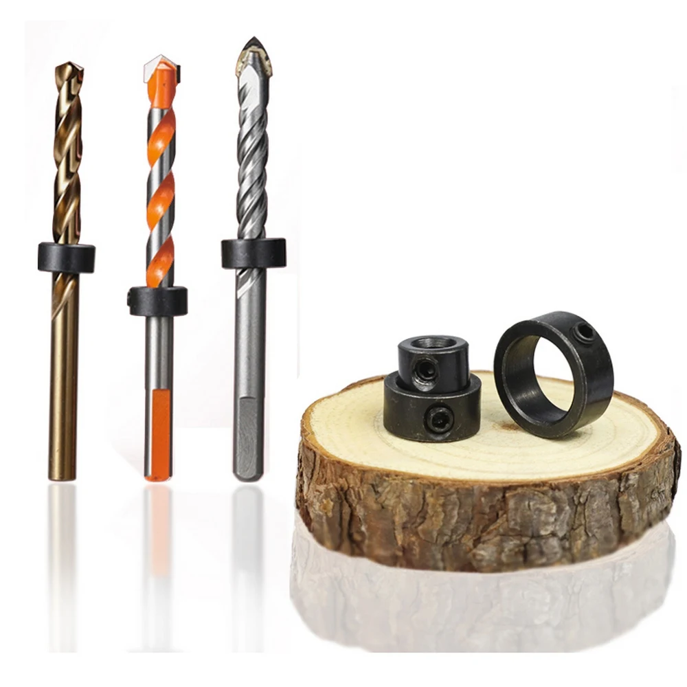 8Pcs/Set 3-16mm Woodworking Drill Locator Bit Depth Stop Collars Ring Positioner Stopper with Hex Wrench Guide Tools | Инструменты