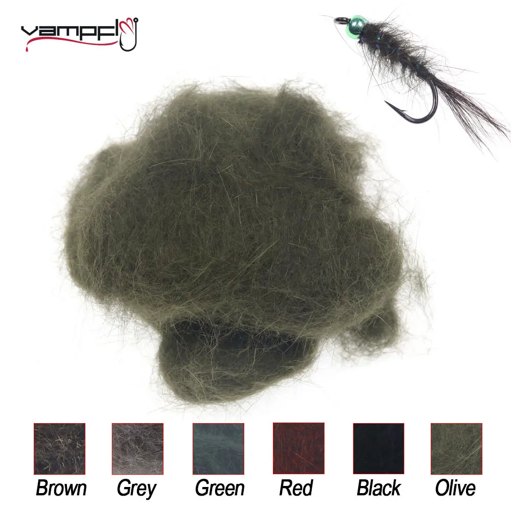 

Vampfly 2g/Bag Squirrel Dubbing For Nymph Scuds Emerger Body Fly Tying Material Trout Fishing Lure Making Red Olive Green Black